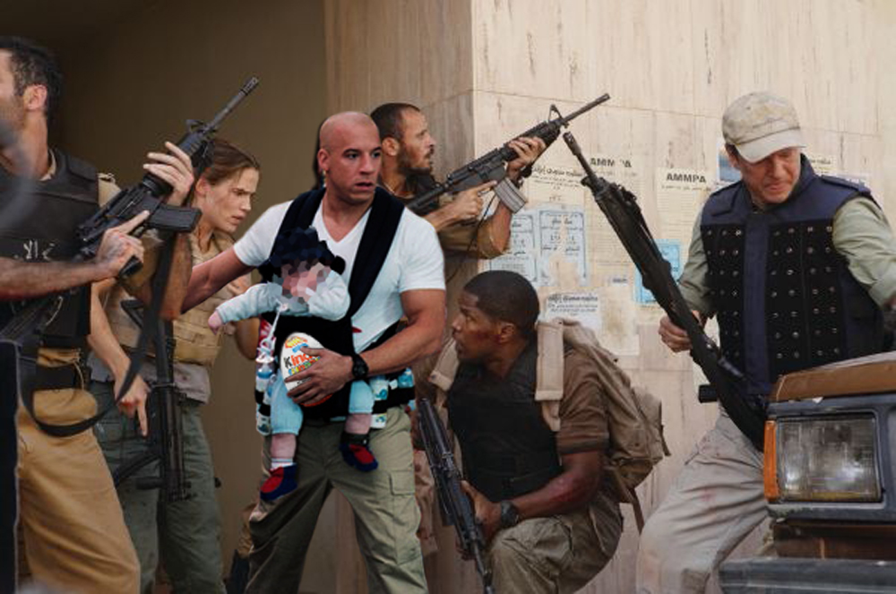 Vin Diesel comes under fire while helping the FBI take Kinder Surprise actors into hiding.