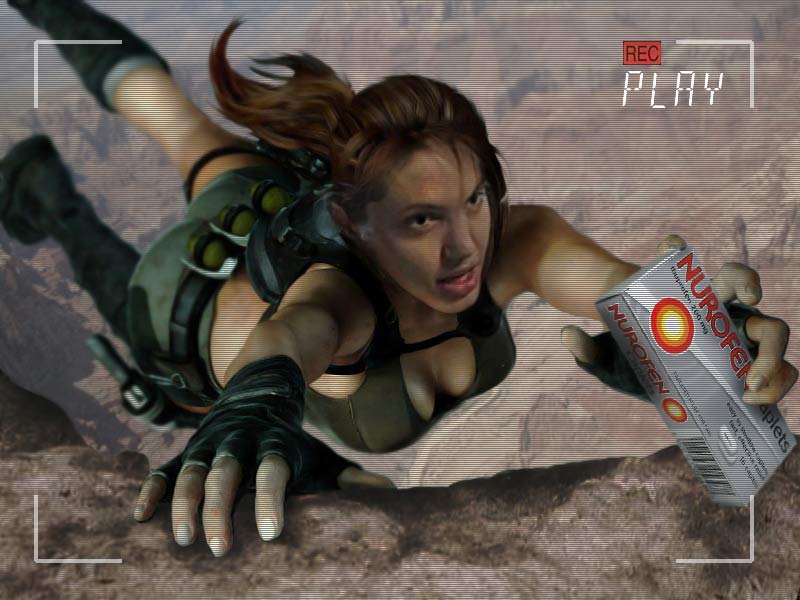 Image taken from video footage of Angelina Jolie falling to her death on the set of the commercial.